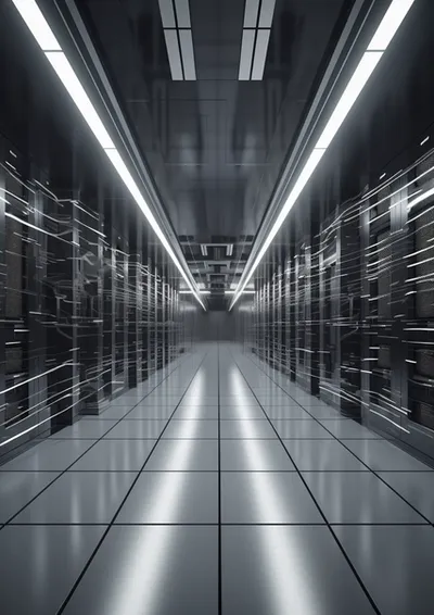 Server rack in datacenter